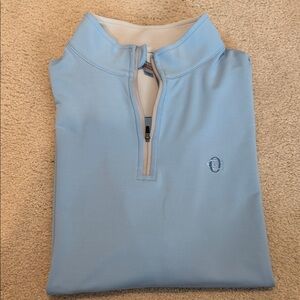 Peter Millar Light Blue Quarter-Zip Pullover